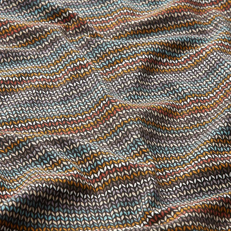 Jersey coton Modèle de tricot – noir,  image number 2