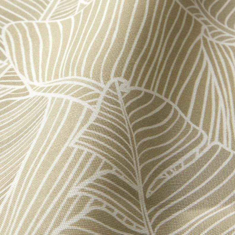 Tissu d’extérieur Canvas lignes de feuilles – beige foncé,  image number 3