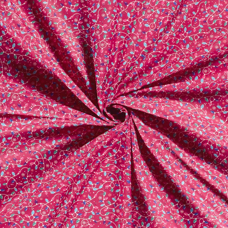 Tissu en coton Popeline guirlande lumineuse – pourpre/bleu clair,  image number 3