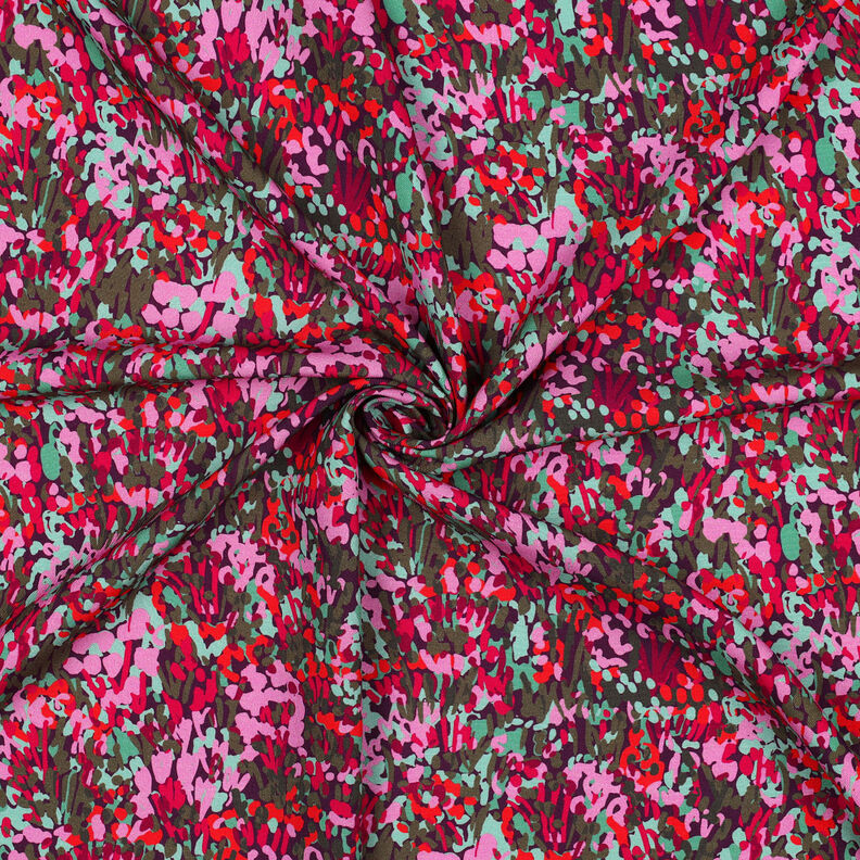 Tissu viscose LENZING™ ECOVERO™ Colorful Garden Impression numérique | Nerida Hansen – prune/chili,  image number 3