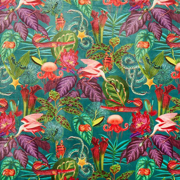 Velours décoratif Plantes exotiques – pistache, image number 1