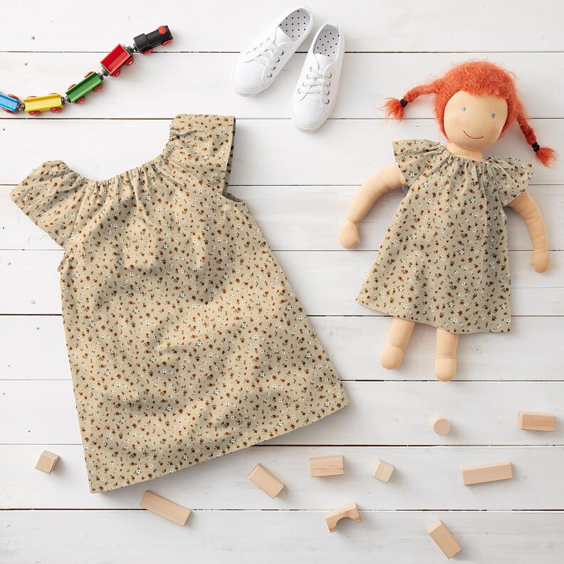 Jersey coton Mille-fleurs &ndash; sable,  image number 6