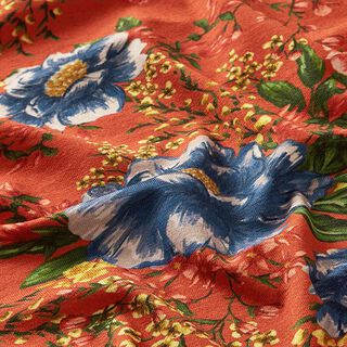 Jersey viscose champ de fleurs – terre cuite, 