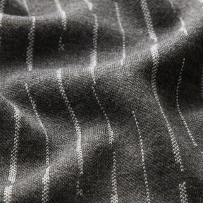 Jacquard maille Rayures en pointillés – granit/écru, 