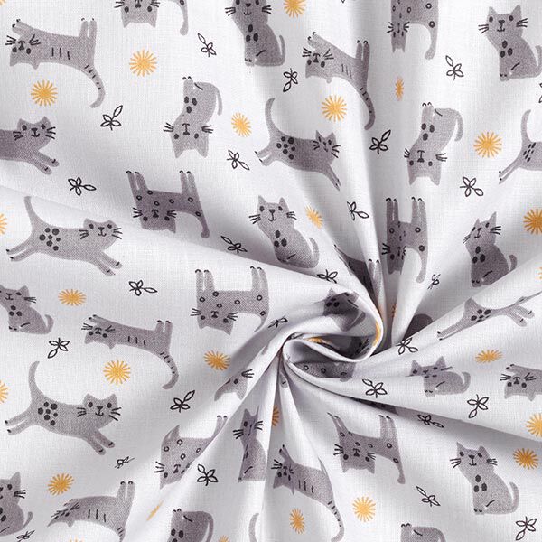 Tissu en coton Cretonne Chatons – gris clair, image number 3
