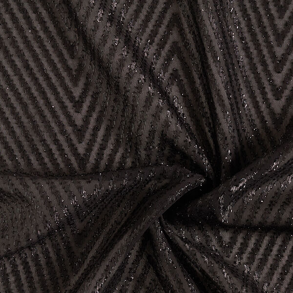 Mousseline Zigzag à paillettes – noir,  image number 3