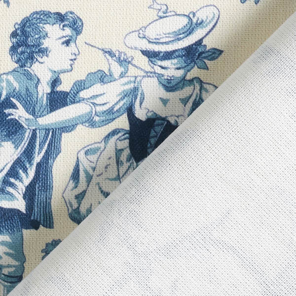 Tissu de décoration Canvas Couple romantique 280 cm – bleu,  image number 4