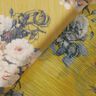 Chiffon plissé fleurs peintes – jaune olive,  thumbnail number 4
