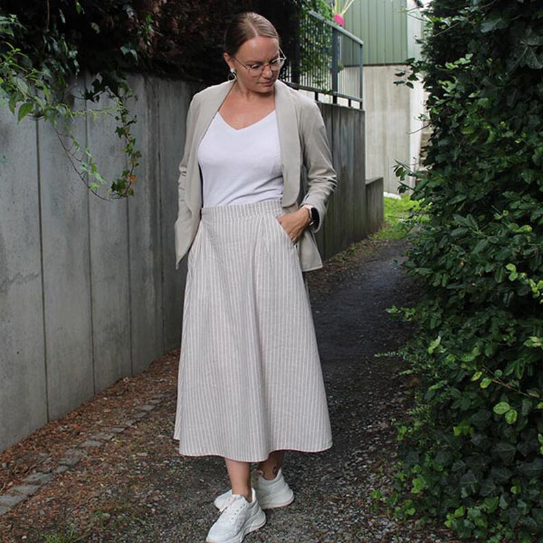 FRAU CARRY - Jupe large avec ceinture élastique dans le dos, Studio Schnittreif | XS - XXL,  image number 4