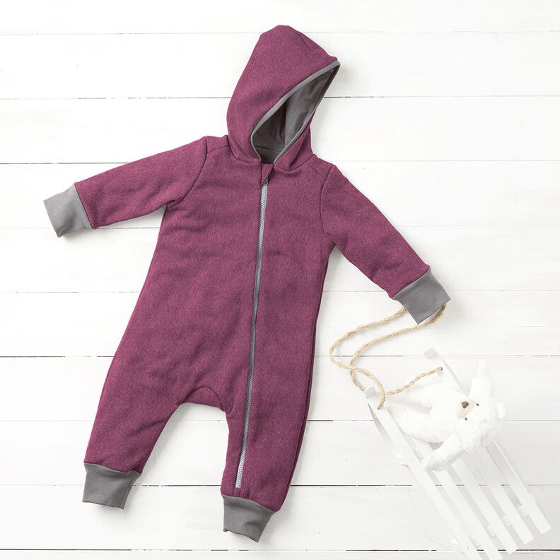 Loden de laine foulé – mauve,  image number 9