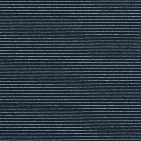 Jersey de coton Rayures lurex – bleu nuit/argent, 