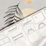 Sacs Panel Canvas Feuille de palmier et lune – gris clair,  thumbnail number 7