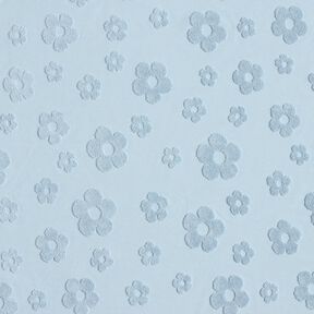 Jersey éponge Fleurs – bleu argenté, 