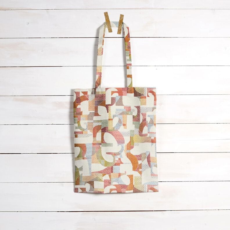 Tissu de décoration Gobelin formes colorées – beige clair/jaune clair,  image number 6