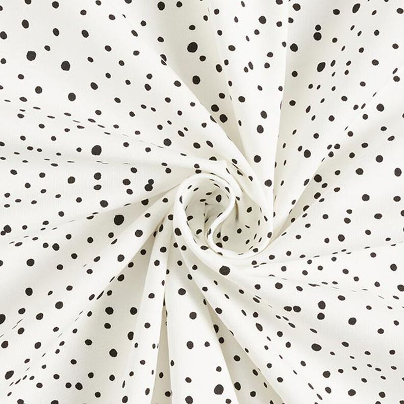 Jersey de coton Pois irréguliers – blanc,  image number 3
