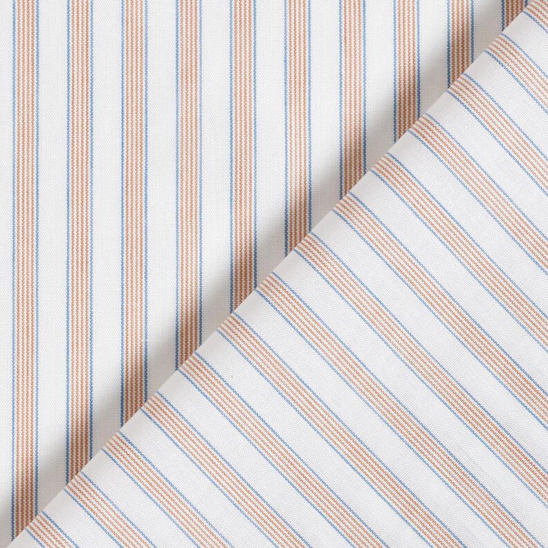 Tissu en coton Rayures bicolores – écru/abricot,  image number 4
