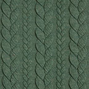 Jersey jacquard Cloqué Torsades – vert foncé, 