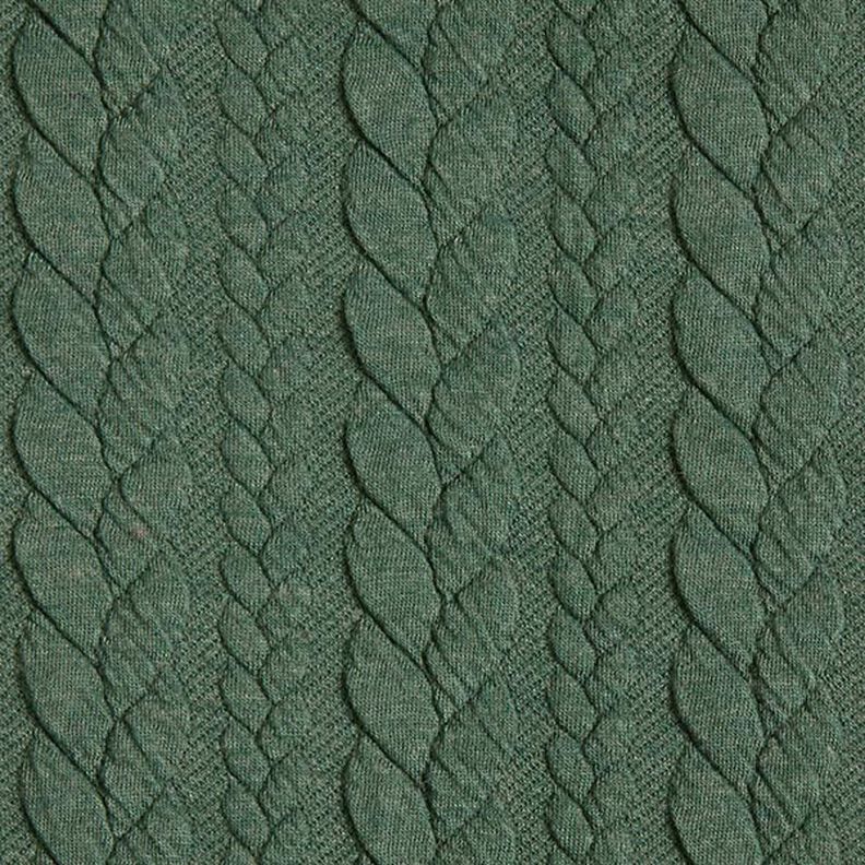 Jersey jacquard Cloqué Torsades – vert foncé,  image number 1
