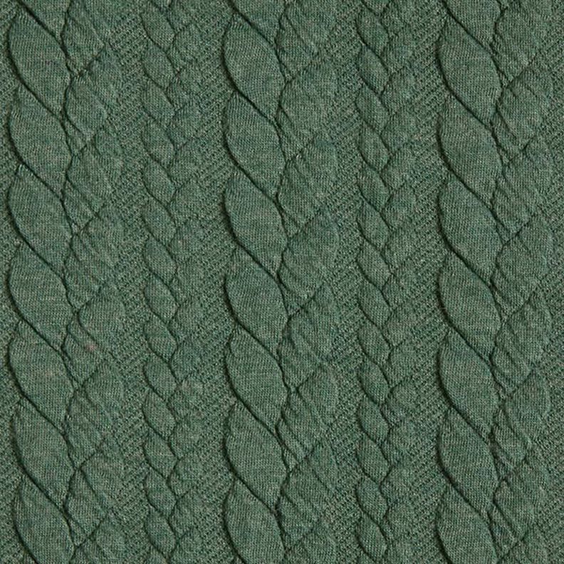 Jersey jacquard Cloqué Torsades – vert foncé,  image number 1