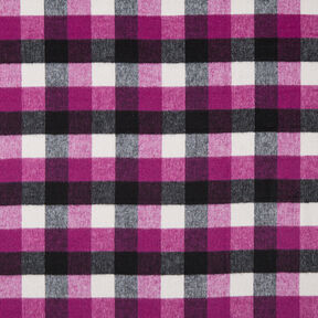 Tissu manteau en laine vierge mélangée à carreaux – raisin, 