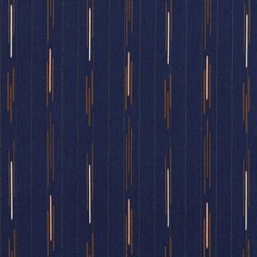 Tissu pour chemisier Fines rayures pailletées – bleu marine, 