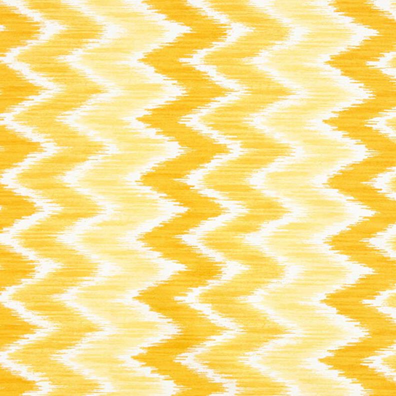 Coton enduit imprimé ikat – jaune/blanc,  image number 1