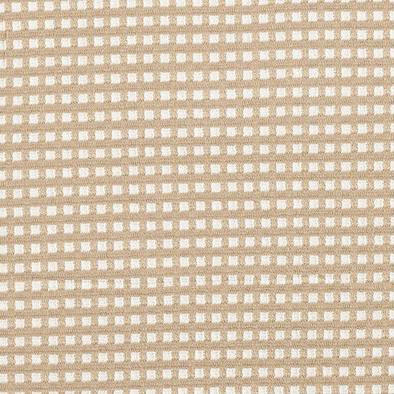 Jersey jacquard en viscose Petites boîtes – beige/blanc, image number 1