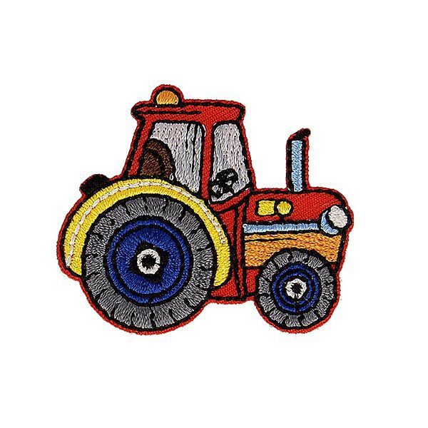 Application tracteur [ 4 x 4,5 cm ] – rouge/gris,  image number 1