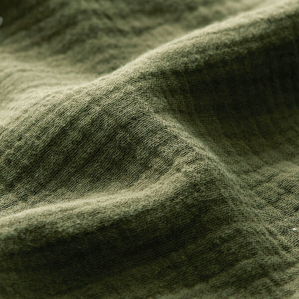 Tissu double gaze de coton – olive,  image number 5