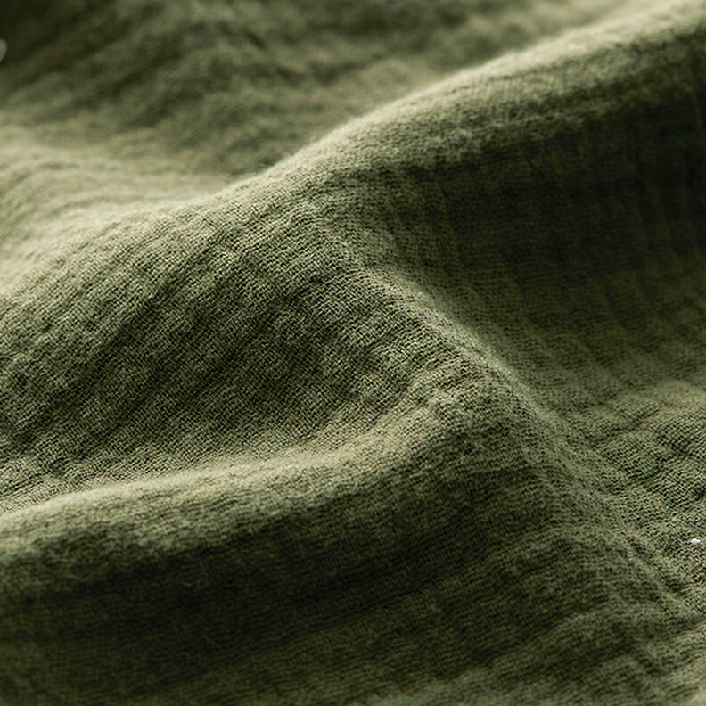 Tissu double gaze de coton – olive, image number 5