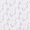 Tissu double gaze de coton Vrilles de feuilles – blanc/aubergine,  thumbnail number 1