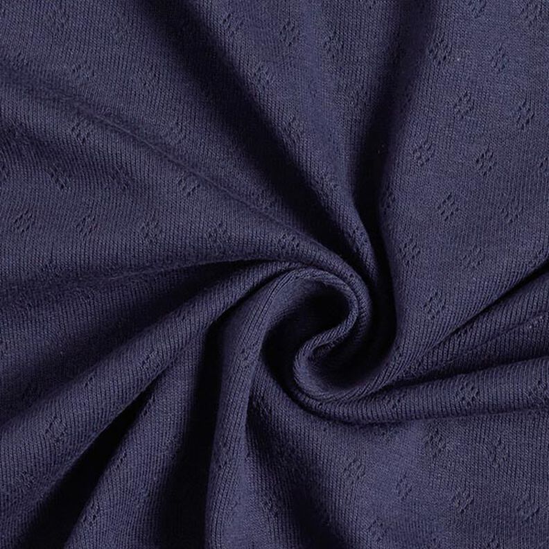 Jersey finement tricoté à motif ajouré – bleu marine,  image number 5