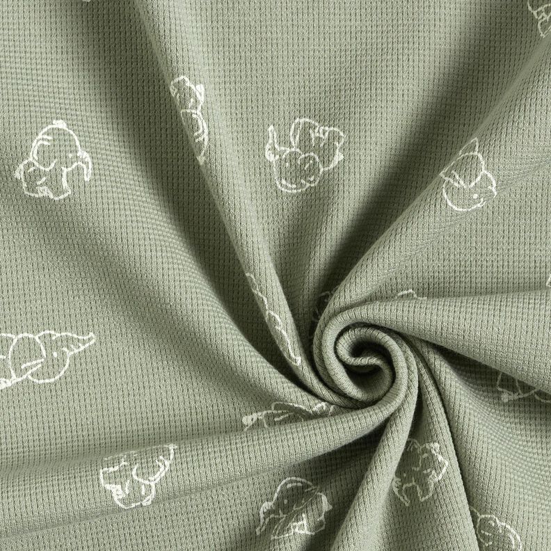 Jersey gaufré Bébés éléphants – greige, image number 3