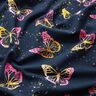 Jersey coton Papillons | Glitzerpüppi – bleu nuit/rose vif,  thumbnail number 2