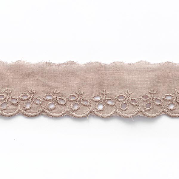 Feston ruban dentelle feuilles [ 30 mm ] – marron clair,  image number 2