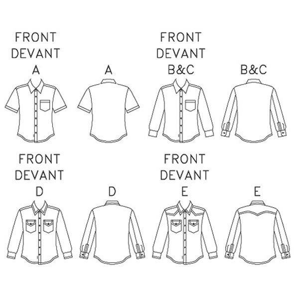 Chemise homme, McCalls 6044 | 34 - 44 | 46 - 56, image number 2
