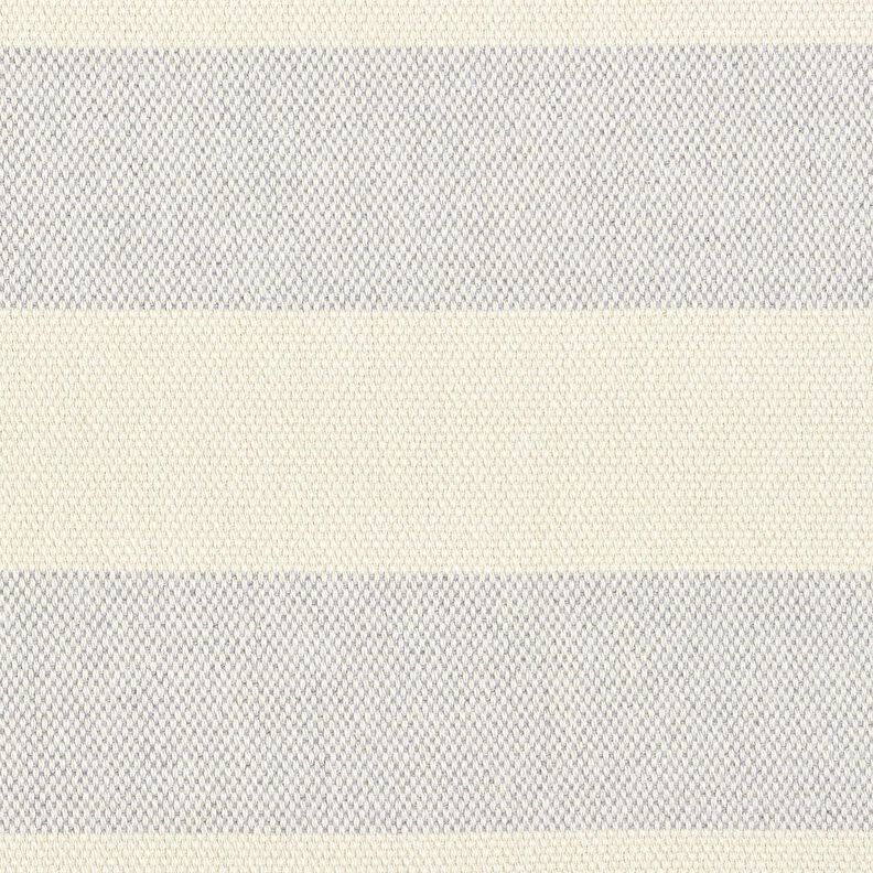 Tissu de d&eacute;coration Panama Larges rayures &ndash; argent/beige clair,  image number 1