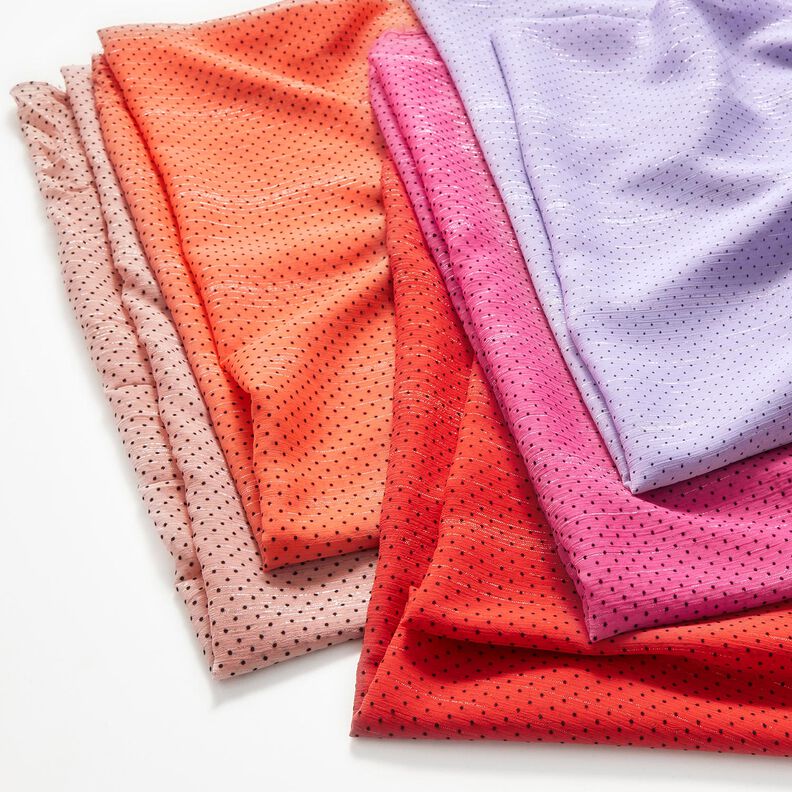Mousseline Rayures et pois pailletés – mauve, image number 5