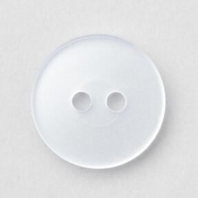Bouton 2 trous brillant [Ø 15 mm] – blanc, 