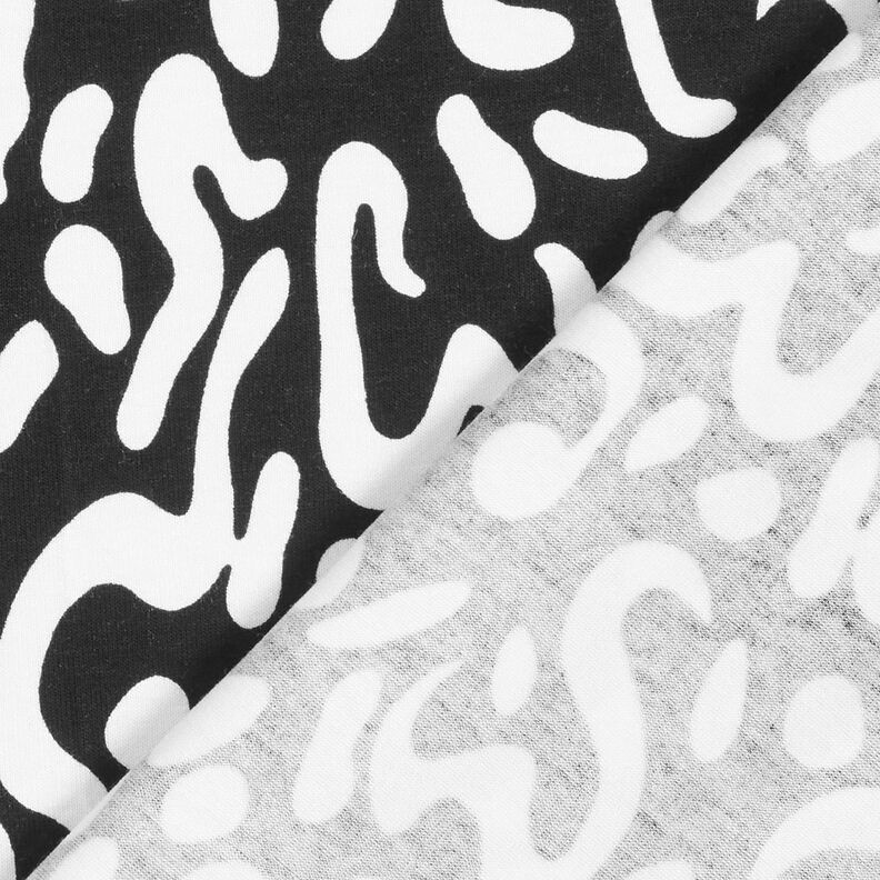 Jersey viscose Motif léopard abstrait – noir/blanc, image number 5
