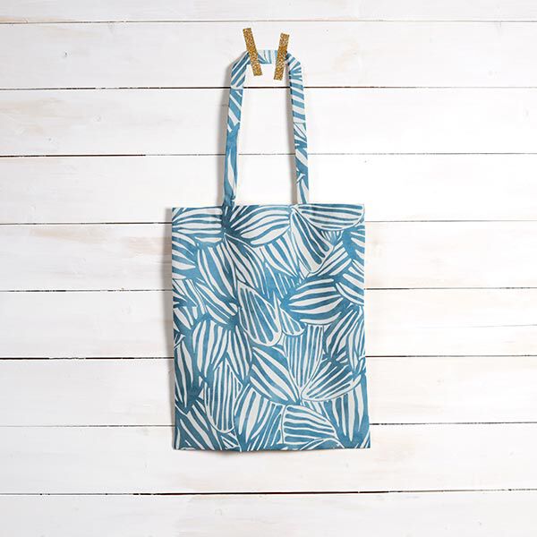 Tissu d’extérieur Canvas Feuilles abstraites – bleu, image number 11