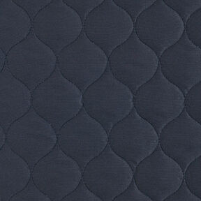 Tissu matelassé Motif de cercle – bleu marine, 