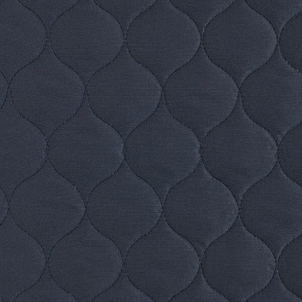 Tissu matelassé Motif de cercle – bleu marine,  image number 1