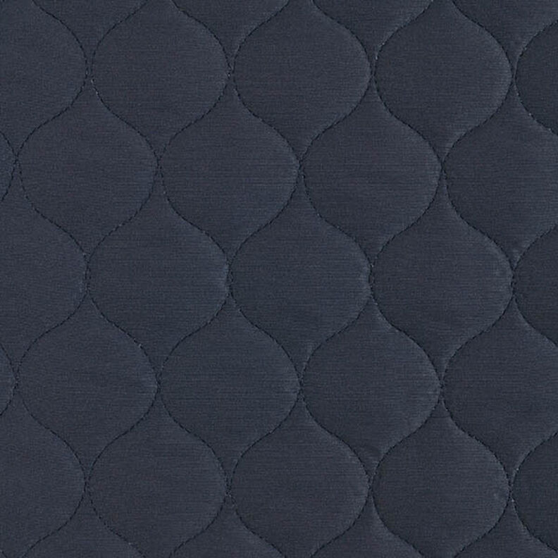 Tissu matelassé Motif de cercle – bleu marine,  image number 1