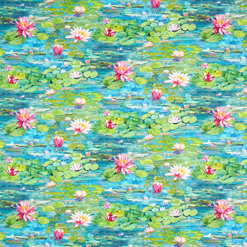 Tissu de décoration Impression numérique Monet – turquoise,  image number 1