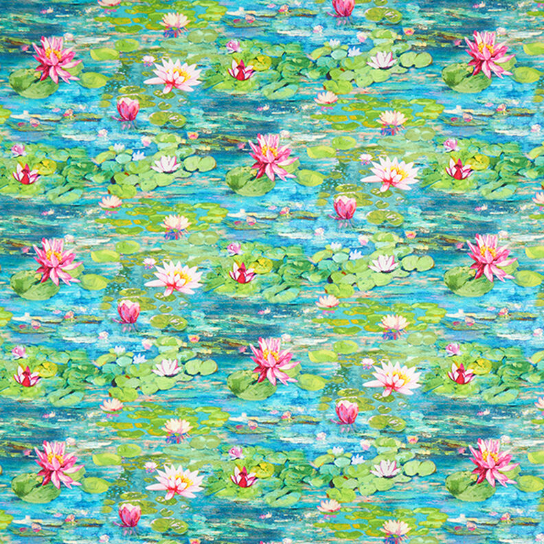 Tissu de décoration Impression numérique Monet – turquoise, image number 1