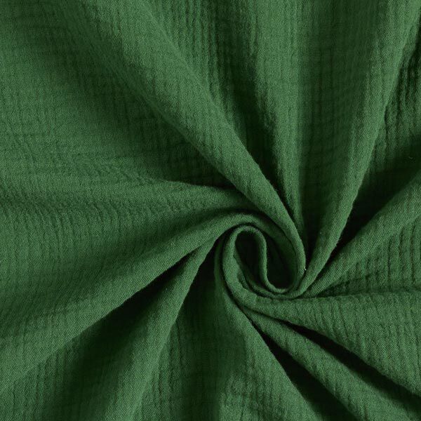 GOTS Tissu double gaze de coton | Tula – vert foncé,  image number 1