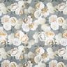 Tissu de décoration Semi-panama Dahlias – gris/crème,  thumbnail number 1