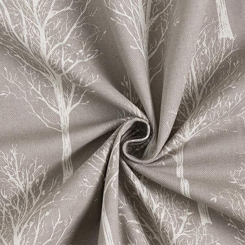 Tissu de décoration Semi-panama Silhouette d’arbre – taupe/nature,  image number 3