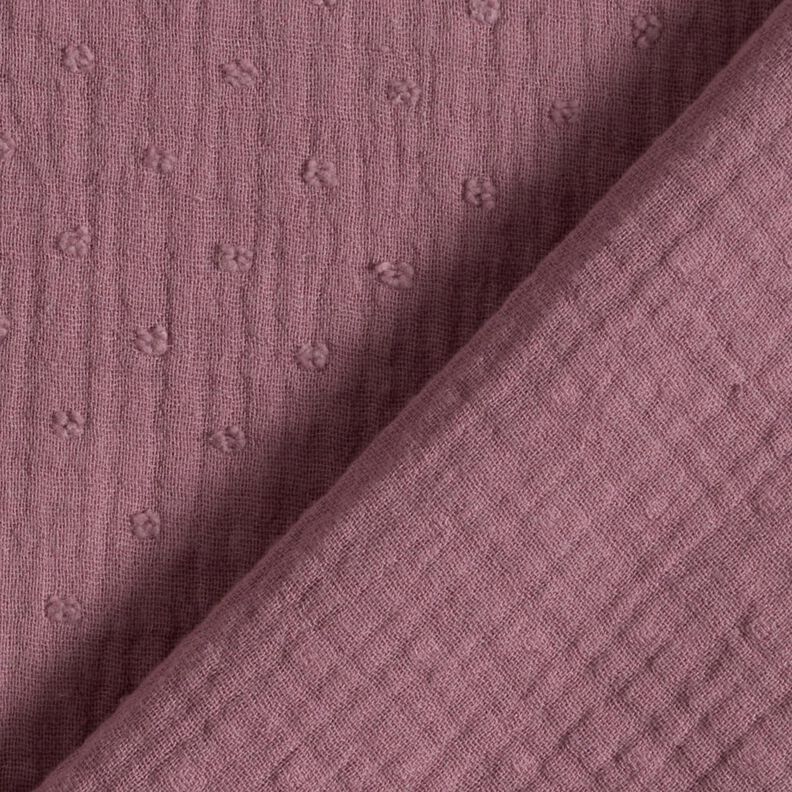 Tissu double gaze de coton dobby – myrtille,  image number 4